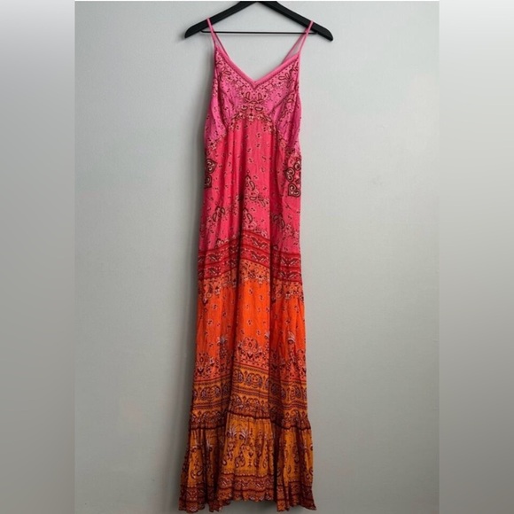 Anthropologie Pink and Orange Maxi Dress - Picture 4 of 12